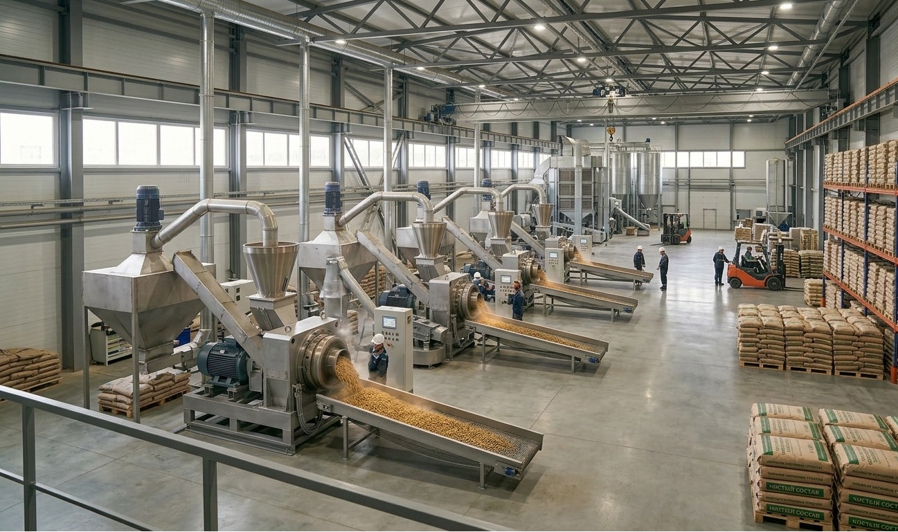 В промпарке «Рязанский» запустят завод по производству готовых кормов