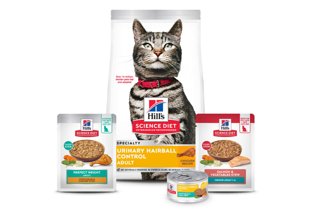 Hill’s Pet Nutrition вывела на рынок обновлённые рецептуры Science Diet Urinary Hairball Control