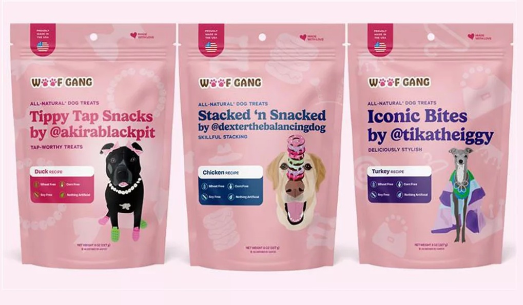Woof Gang представила лимитированную коллекцию лакомств для собак в коллаборации с инфлюенсерами